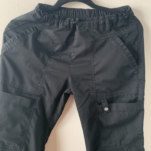 Scrubs Pant Low Rise Flare Leg Drawstring Cargo 21100 - Picture 10 of 12